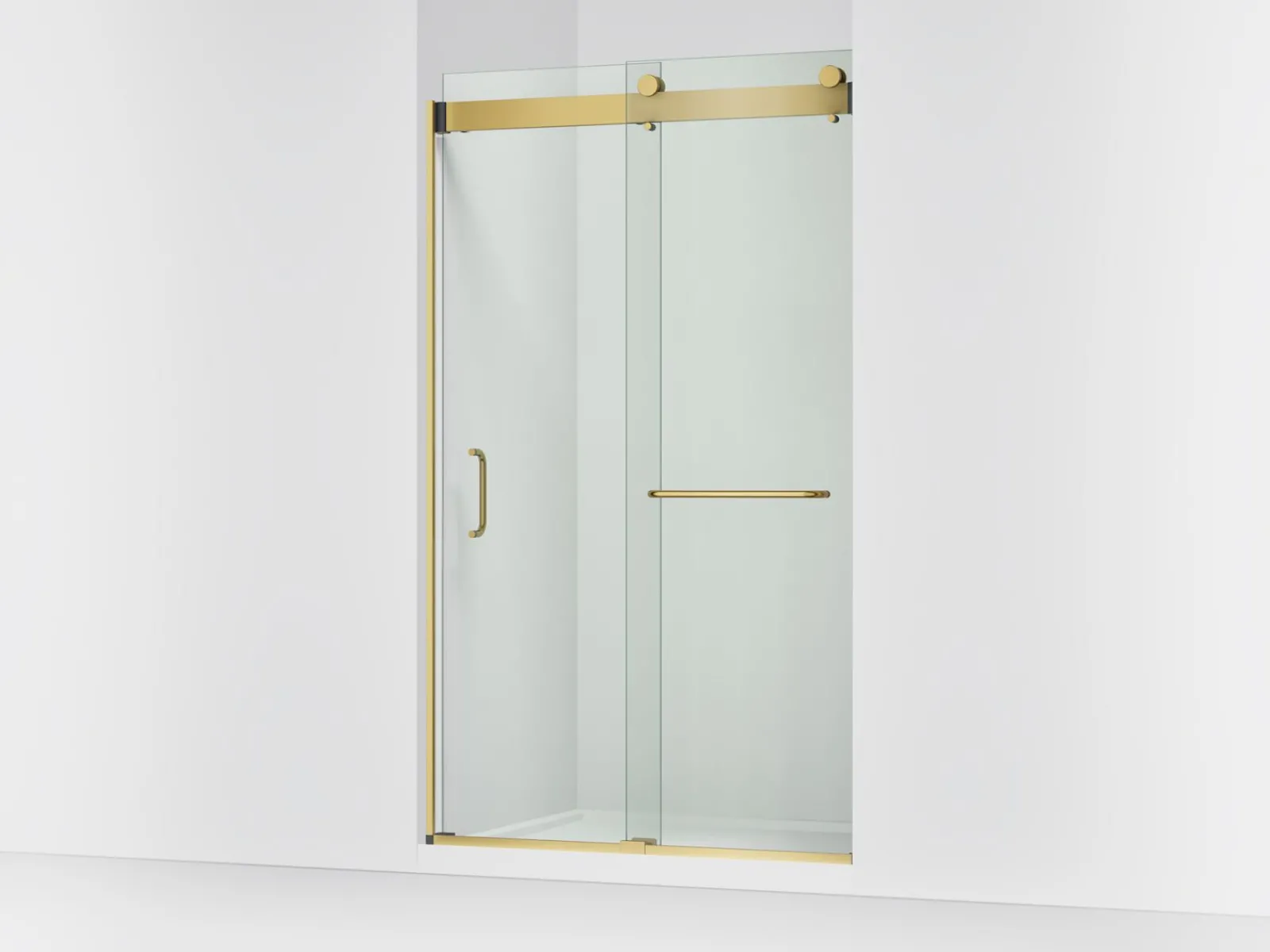 44"-48" W x 80-1/4" H bypass shower door with 3/8"-thick Crystal Clear glass^Kohler