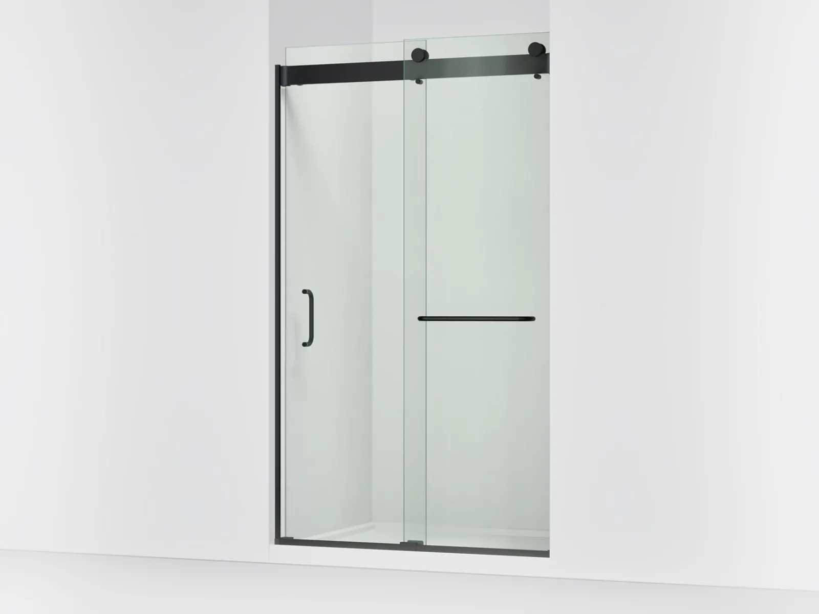 44"-48" W x 80-1/4" H bypass shower door with 3/8"-thick Crystal Clear glass^Kohler