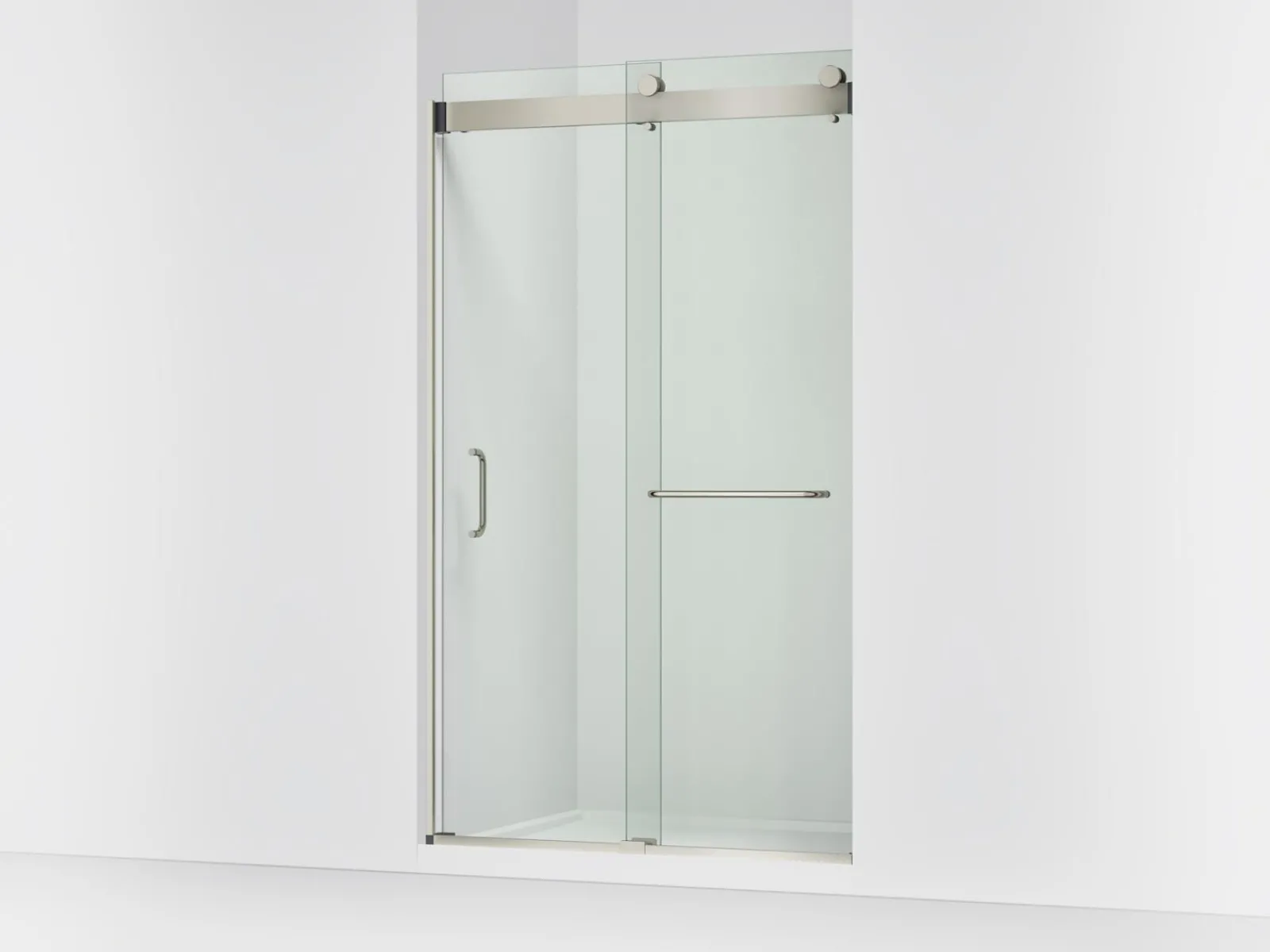 44"-48" W x 80-1/4" H bypass shower door with 3/8"-thick Crystal Clear glass^Kohler