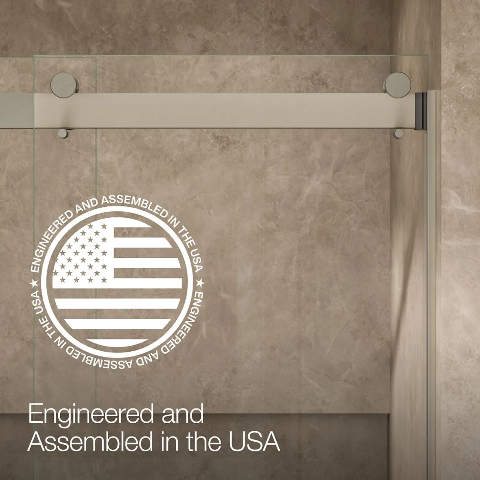 60"-66" W x 80-1/4" H bypass shower door with 3/8"-thick Crystal Clear glass^Kohler New