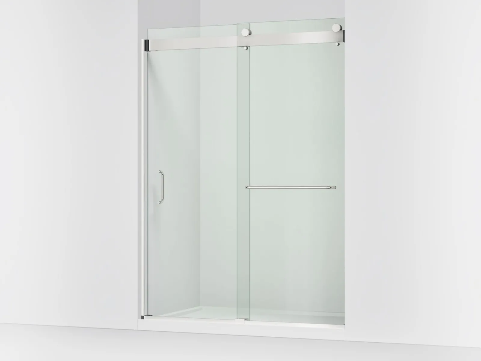 54"-60" W x 80-1/4" H bypass shower door with 3/8"-thick Crystal Clear glass^Kohler Discount