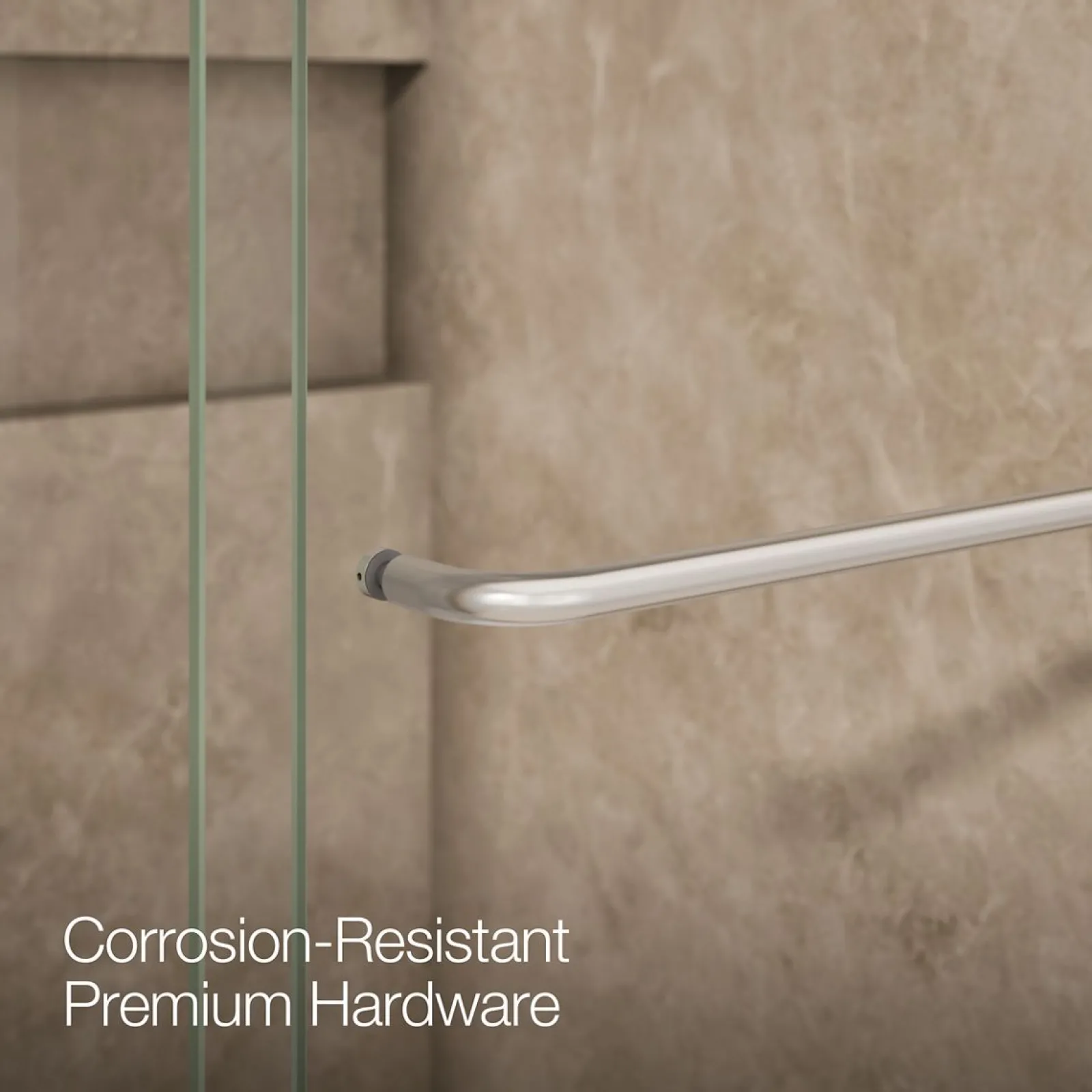 54"-60" W x 80-1/4" H bypass shower door with 3/8"-thick Crystal Clear glass^Kohler Discount