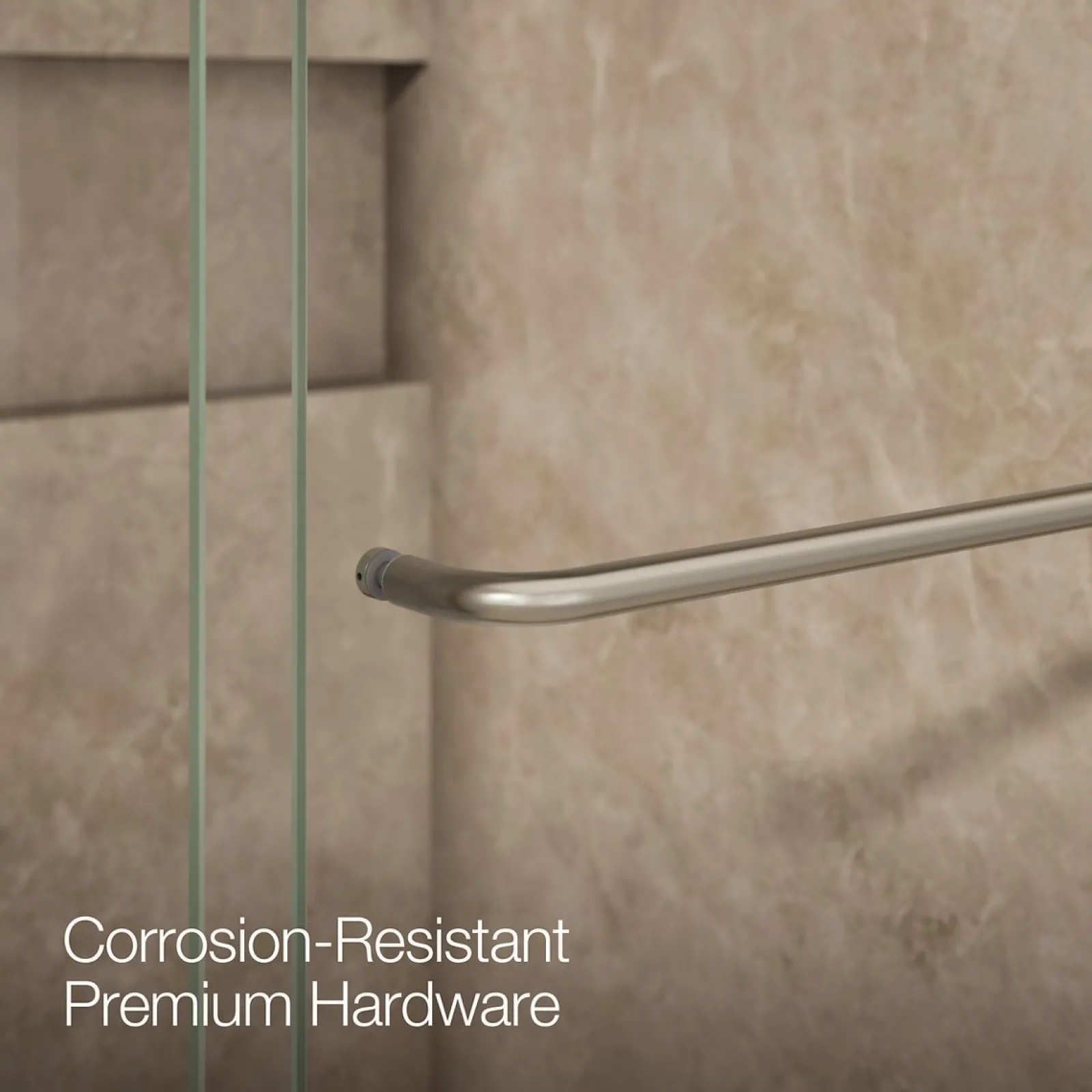 54"-60" W x 80-1/4" H bypass shower door with 3/8"-thick Crystal Clear glass^Kohler Discount