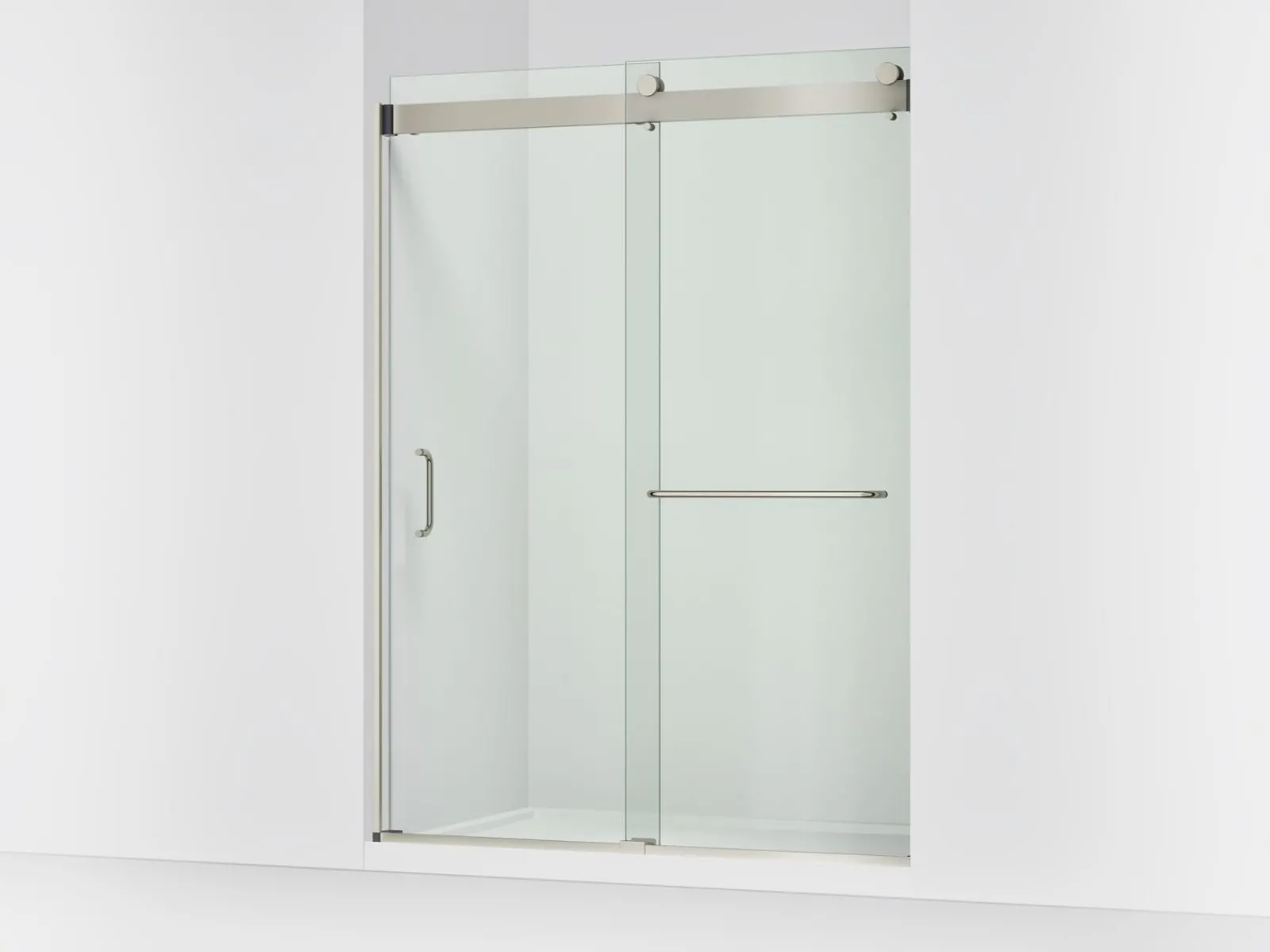 54"-60" W x 80-1/4" H bypass shower door with 3/8"-thick Crystal Clear glass^Kohler Discount