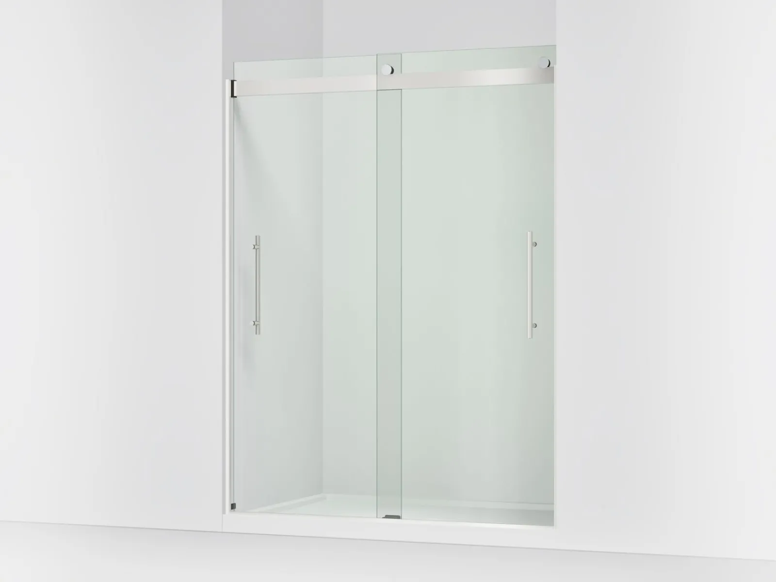 56-5/8"-59-5/8" W x 77.53" H bypass shower door with 5/16"-thick Crystal Clear glass^Kohler Sale