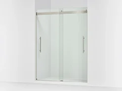 56-5/8"-59-5/8" W x 77.53" H bypass shower door with 5/16"-thick Crystal Clear glass^Kohler Sale