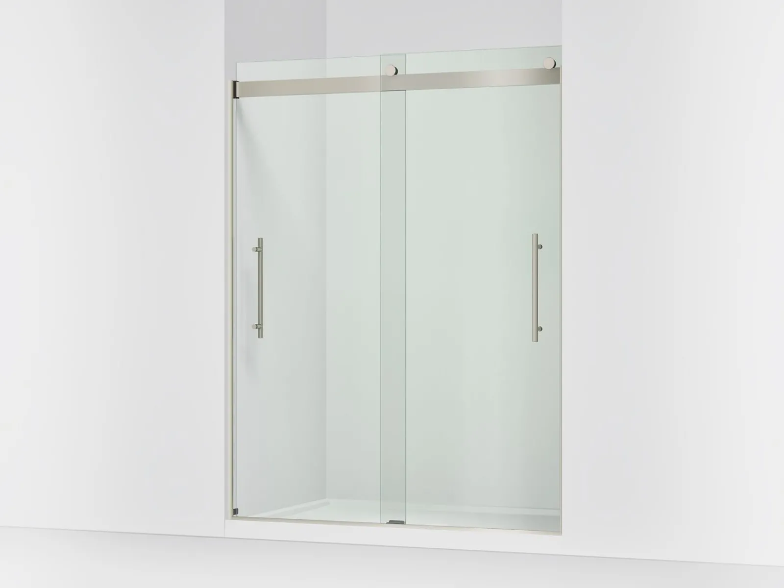 56-5/8"-59-5/8" W x 77.53" H bypass shower door with 5/16"-thick Crystal Clear glass^Kohler Sale