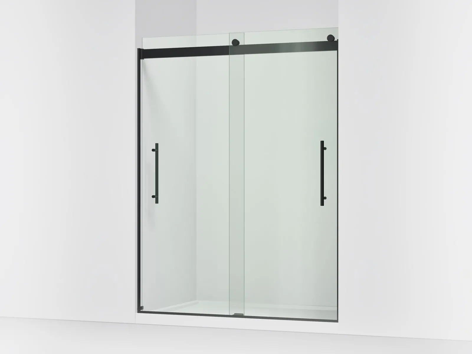 56-5/8"-59-5/8" W x 77.53" H bypass shower door with 5/16"-thick Crystal Clear glass^Kohler Sale