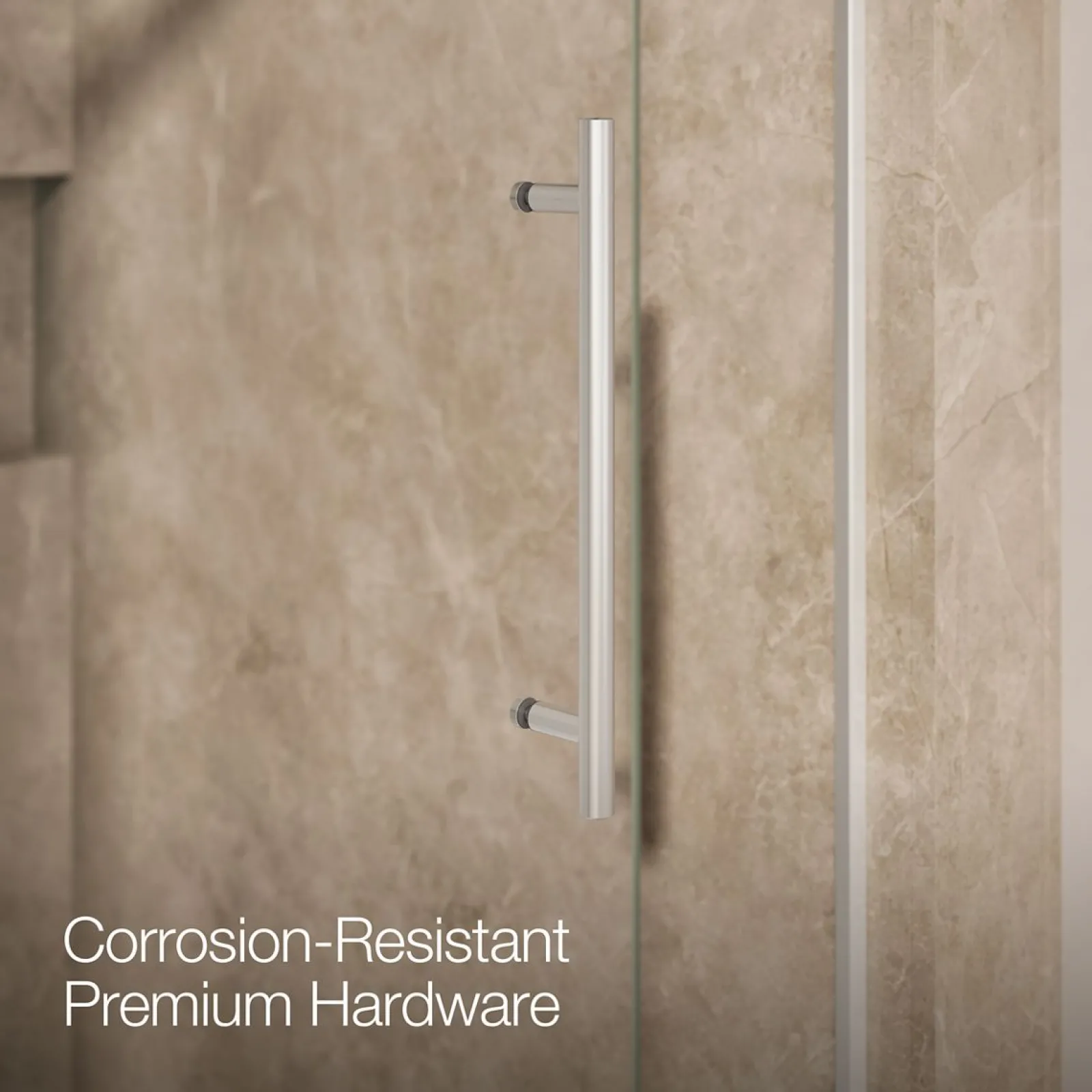 56-5/8"-59-5/8" W x 77.53" H bypass shower door with 5/16"-thick Crystal Clear glass^Kohler Sale