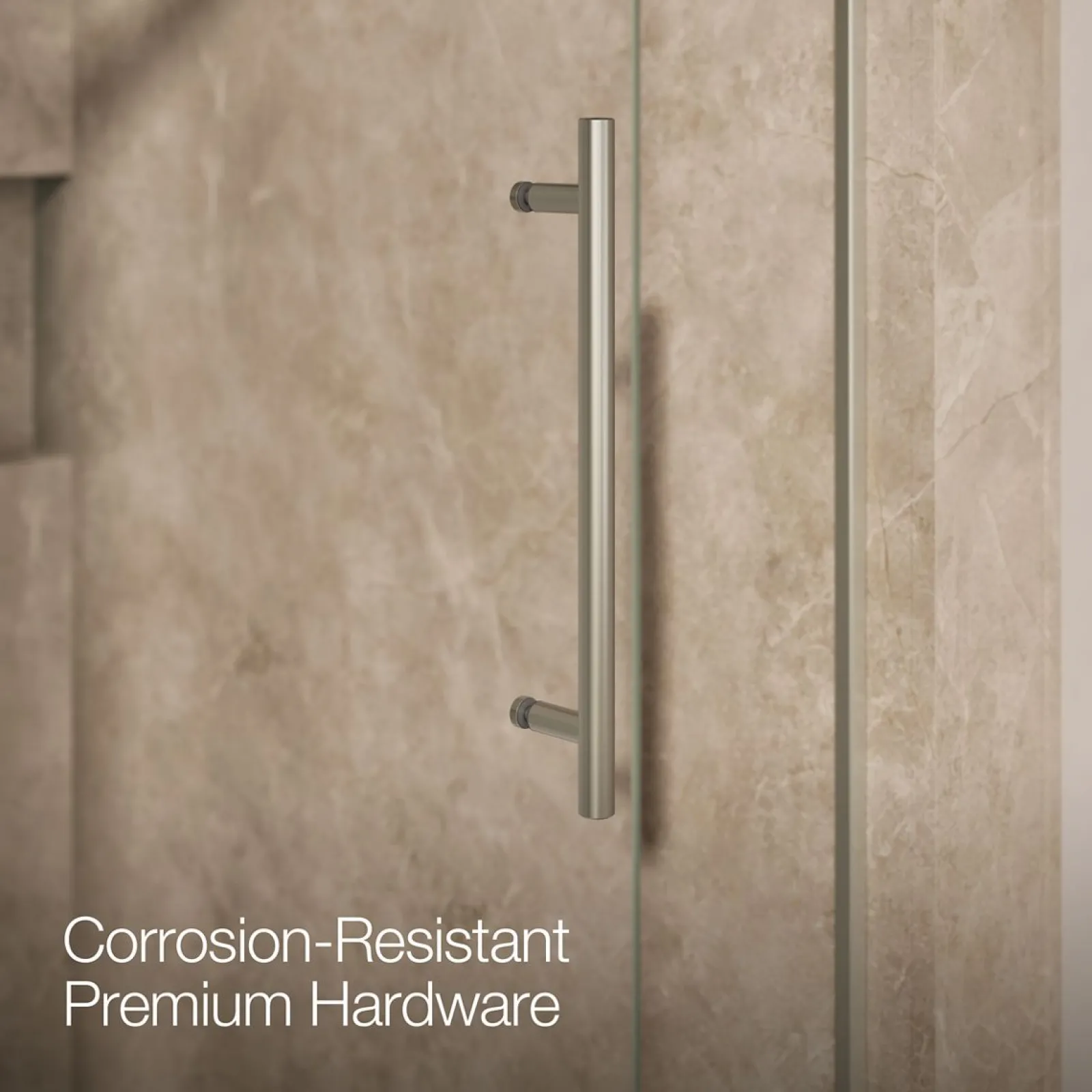 56-5/8"-59-5/8" W x 77.53" H bypass shower door with 5/16"-thick Crystal Clear glass^Kohler Sale