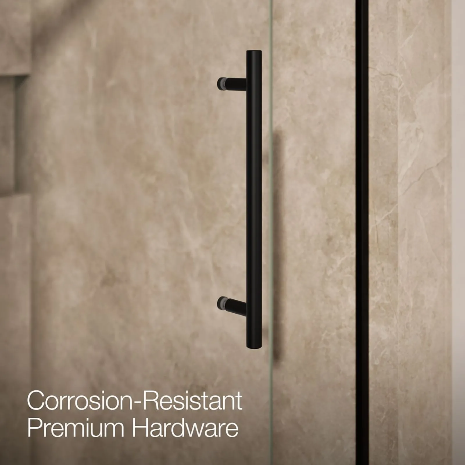56-5/8"-59-5/8" W x 77.53" H bypass shower door with 5/16"-thick Crystal Clear glass^Kohler Sale