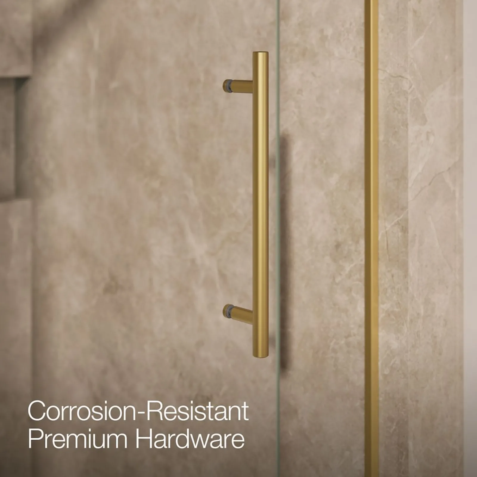 56-5/8"-59-5/8" W x 77.53" H bypass shower door with 5/16"-thick Crystal Clear glass^Kohler Sale