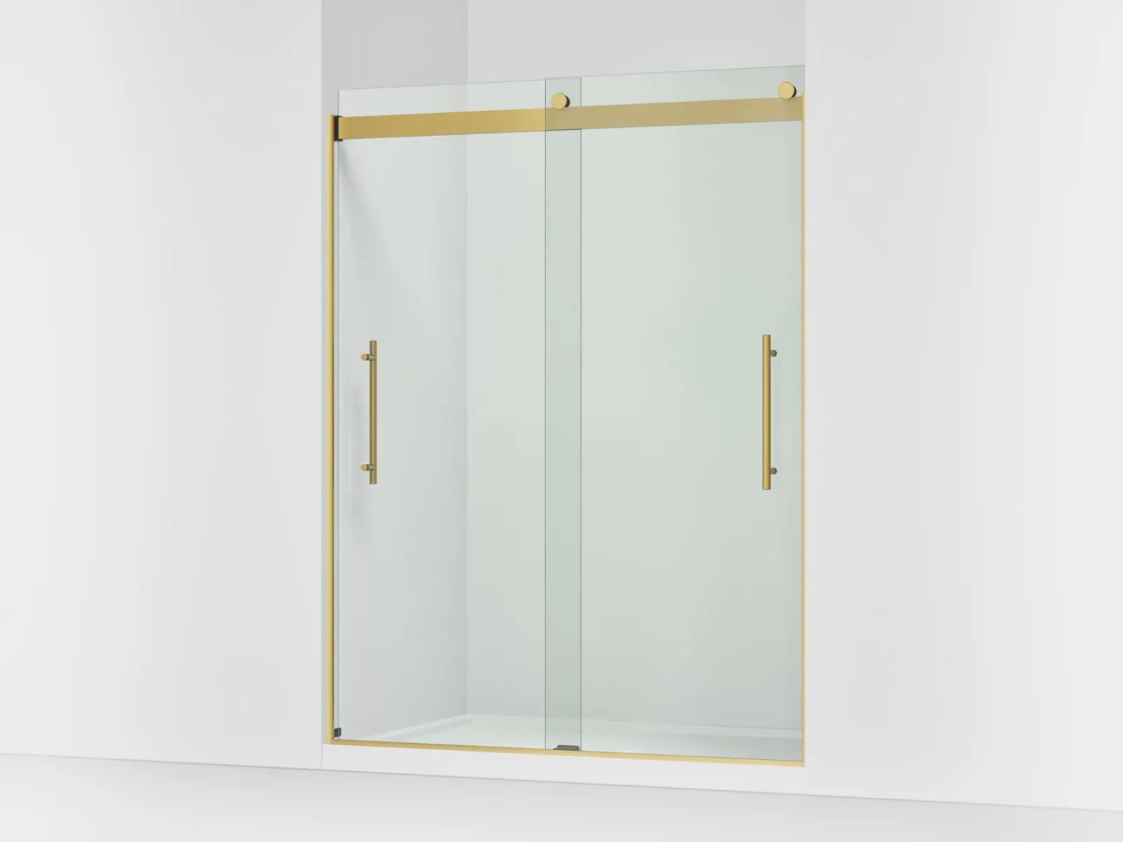 56-5/8"-59-5/8" W x 77.53" H bypass shower door with 5/16"-thick Crystal Clear glass^Kohler Sale