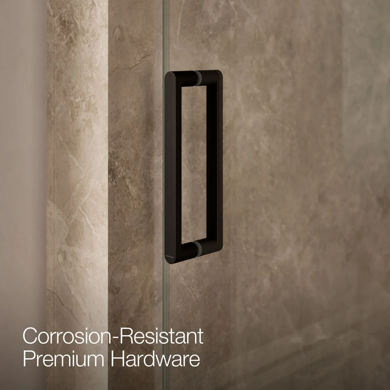 39-1/8"-44" W x 74" H pivot shower door with 5/16"-thick Crystal Clear glass^Kohler Clearance