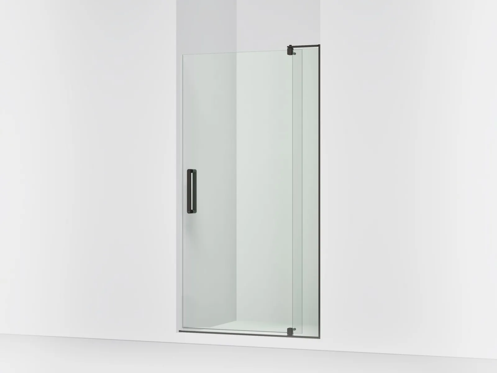 35-1/8"-40" W x 74" H pivot shower door with 5/16"-thick Crystal Clear glass^Kohler Best