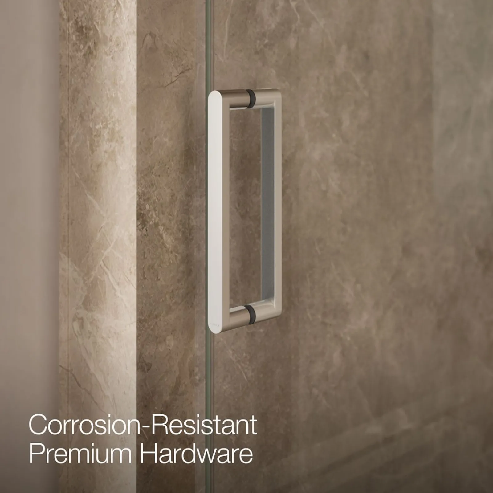35-1/8"-40" W x 74" H pivot shower door with 5/16"-thick Crystal Clear glass^Kohler Best