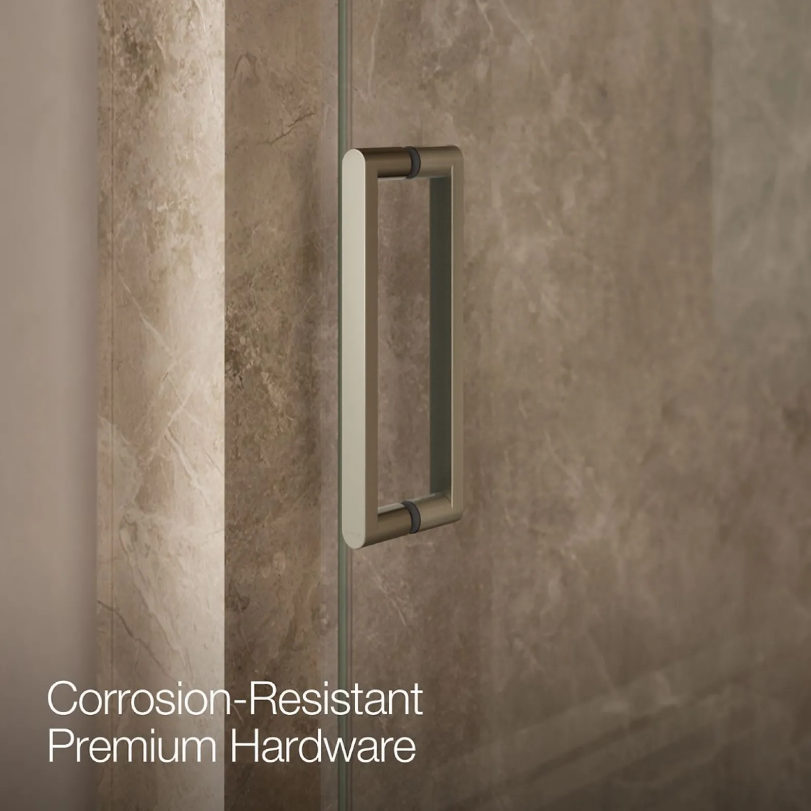 35-1/8"-40" W x 74" H pivot shower door with 5/16"-thick Crystal Clear glass^Kohler Best
