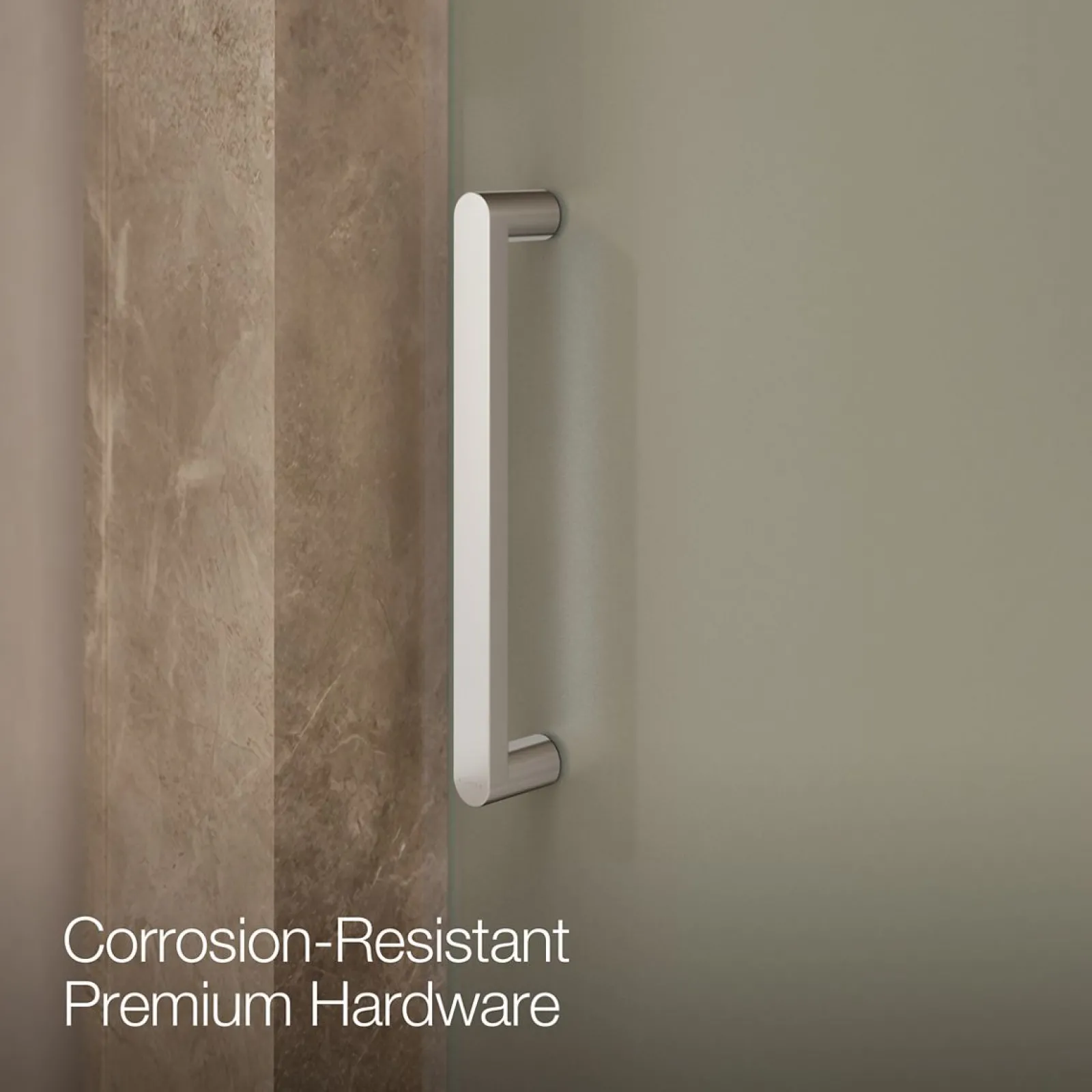 43-1/8"-48" W x 70" H pivot shower door with 5/16"-thick Frosted glass^Kohler
