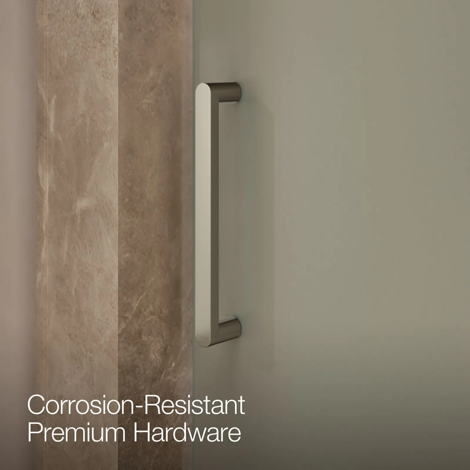 43-1/8"-48" W x 70" H pivot shower door with 5/16"-thick Frosted glass^Kohler