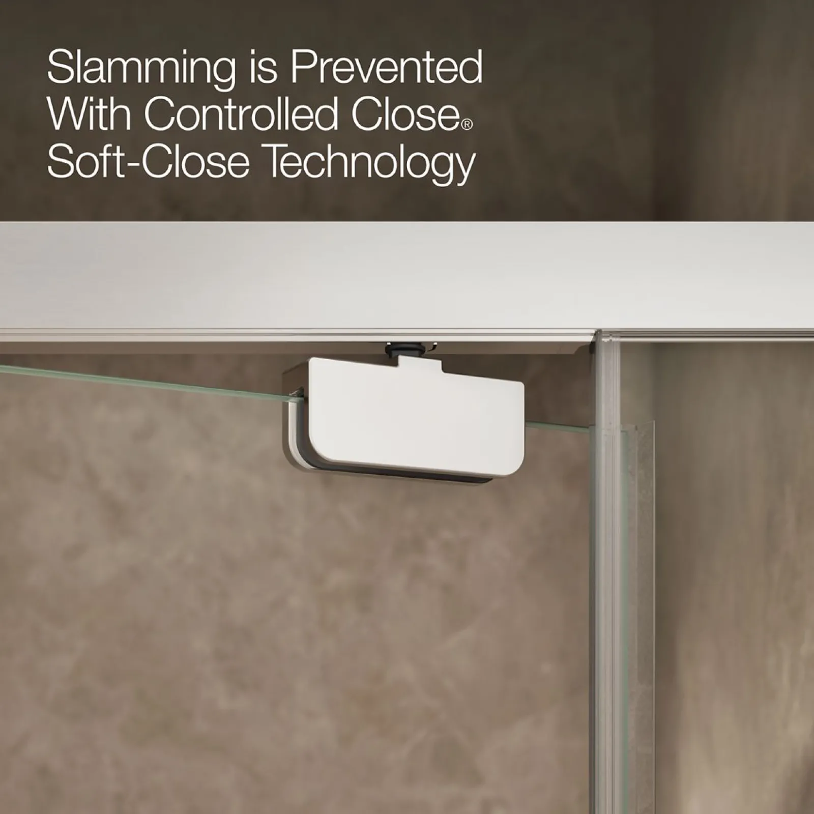 32"-36" W x 76" H pivot shower door with 5/16"-thick Crystal Clear glass^Kohler Hot