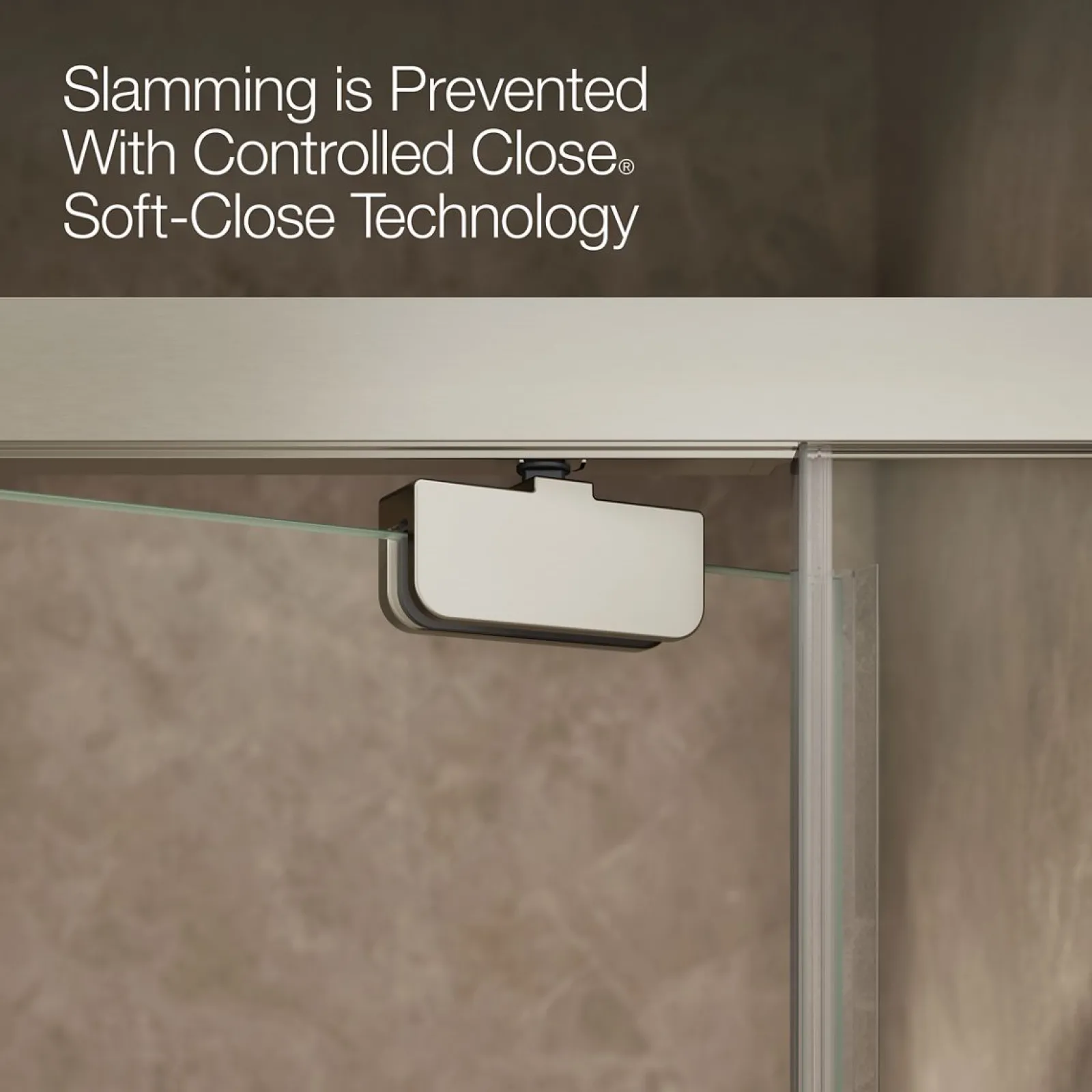 32"-36" W x 76" H pivot shower door with 5/16"-thick Crystal Clear glass^Kohler Hot
