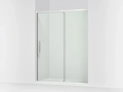 54"-60" W x 76" H pivot shower door with 5/16"-thick Crystal Clear glass^Kohler Outlet