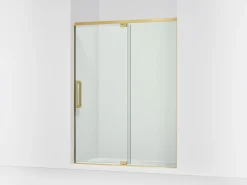 54"-60" W x 76" H pivot shower door with 5/16"-thick Crystal Clear glass^Kohler Outlet