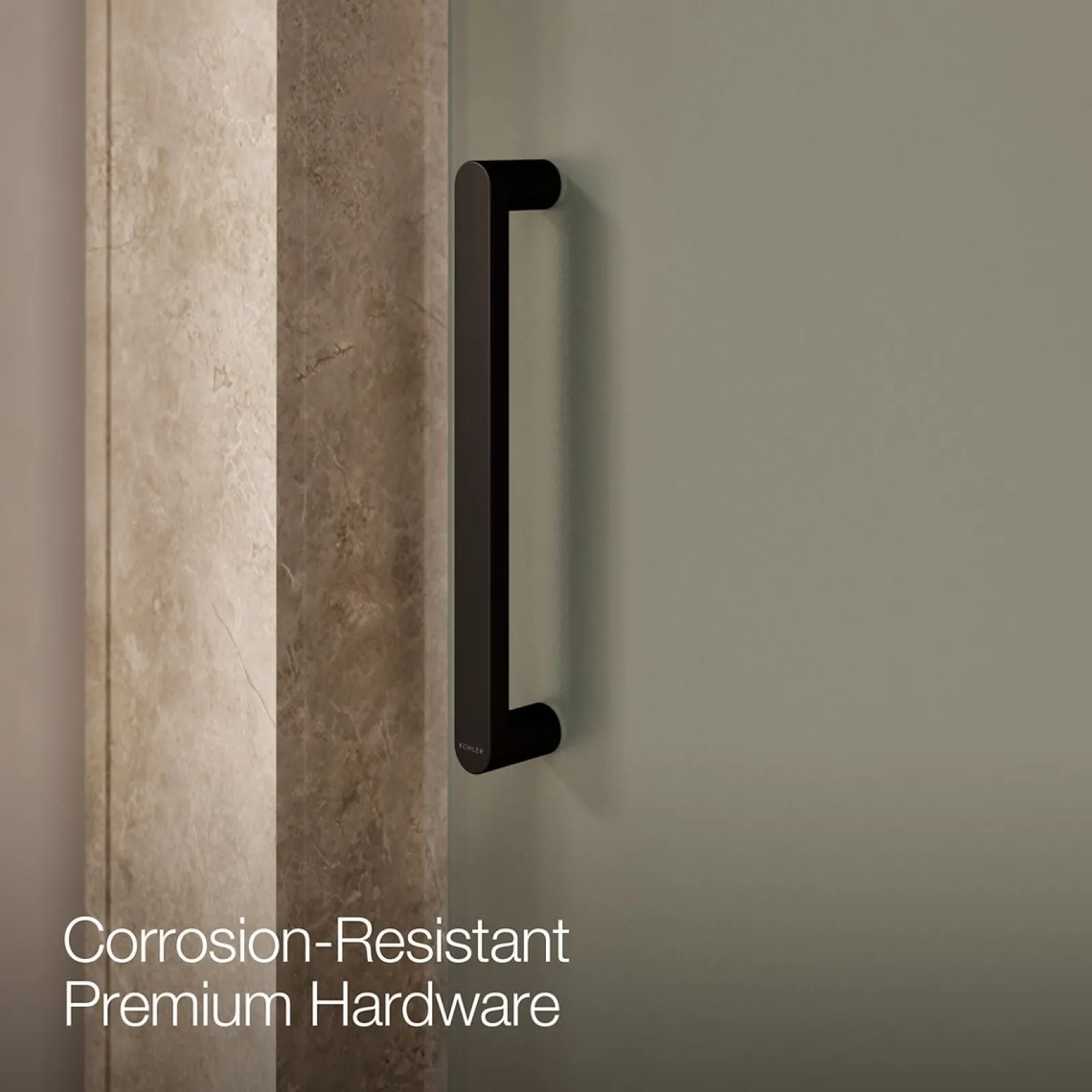 31-1/8"-36" W x 70" H pivot shower door with 5/16"-thick Frosted glass^Kohler Outlet