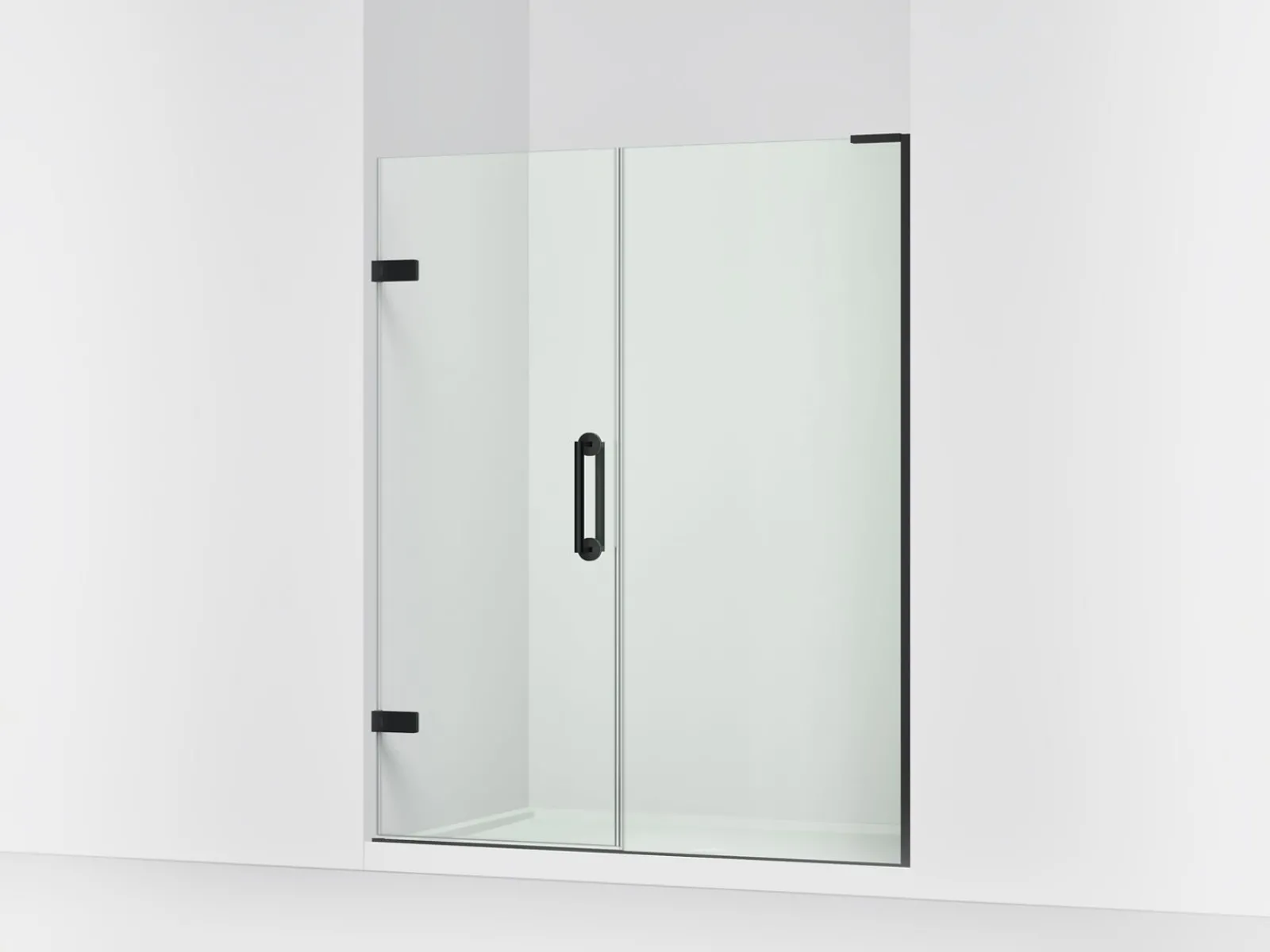 58"-58-3/4" W x 71-3/4" H pivot shower door with 3/8"-thick Crystal Clear glass^Kohler Hot