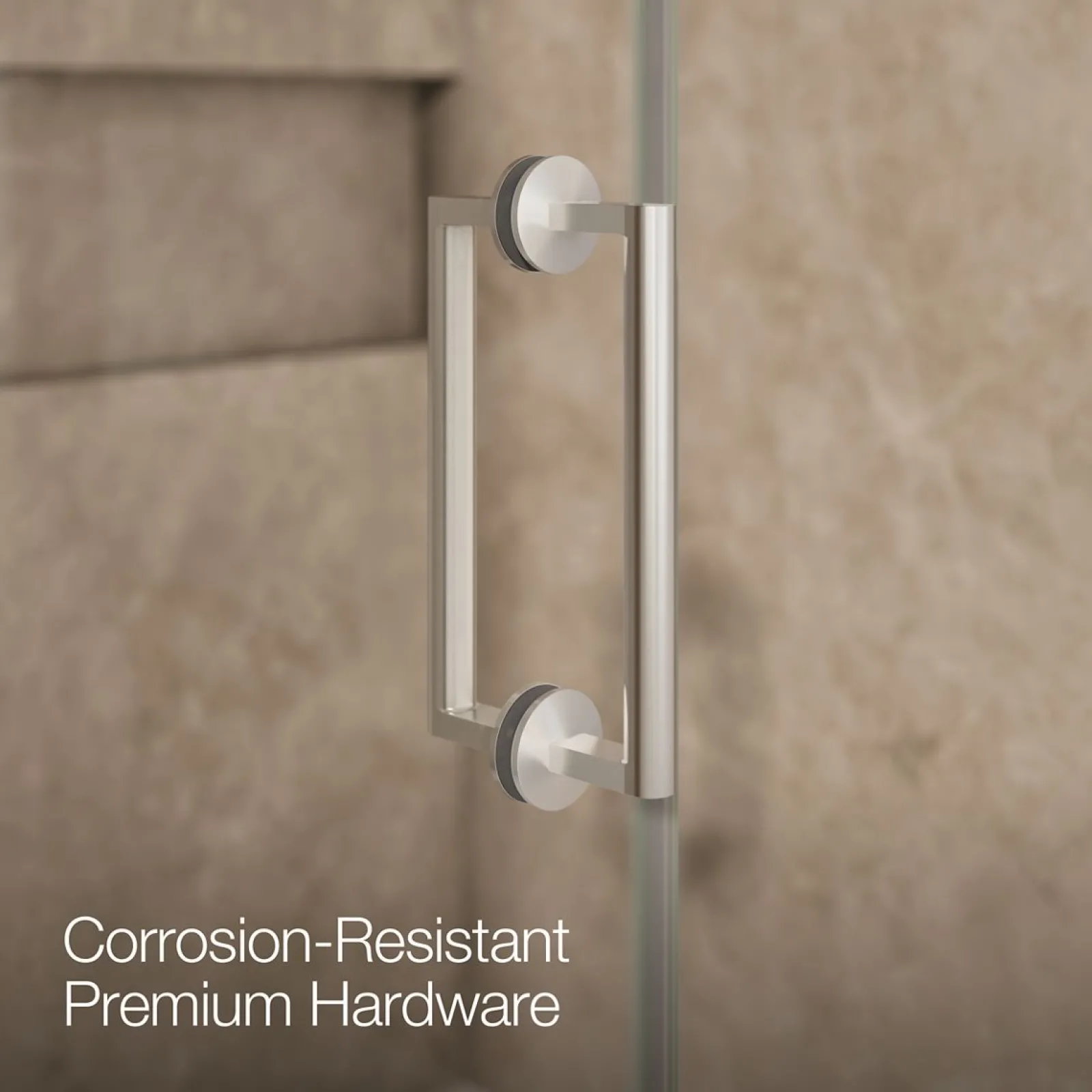 58"-58-3/4" W x 71-3/4" H pivot shower door with 3/8"-thick Crystal Clear glass^Kohler Hot