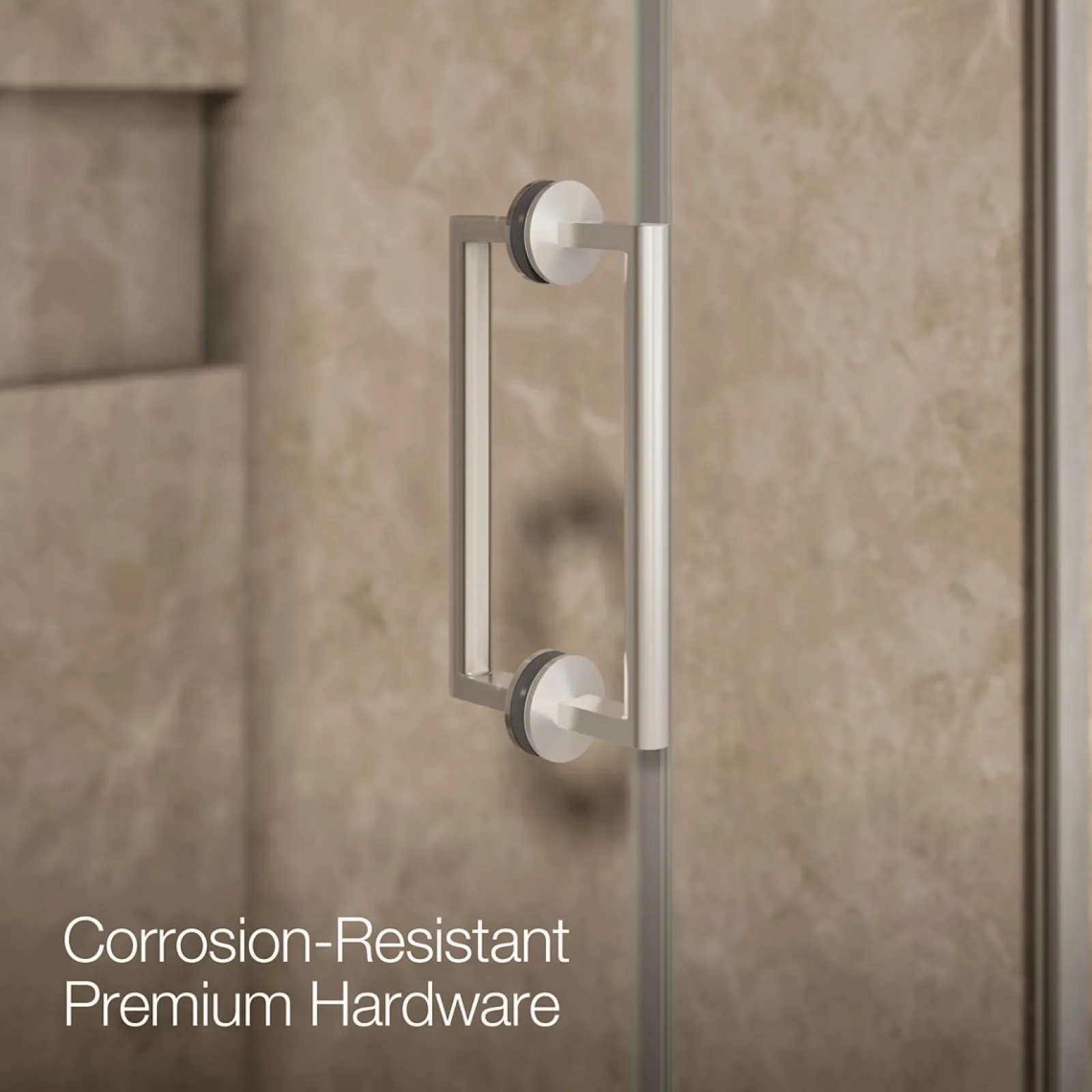 45-1/4"-46" W x 71-3/4" H pivot shower door with 3/8"-thick Crystal Clear glass^Kohler Hot