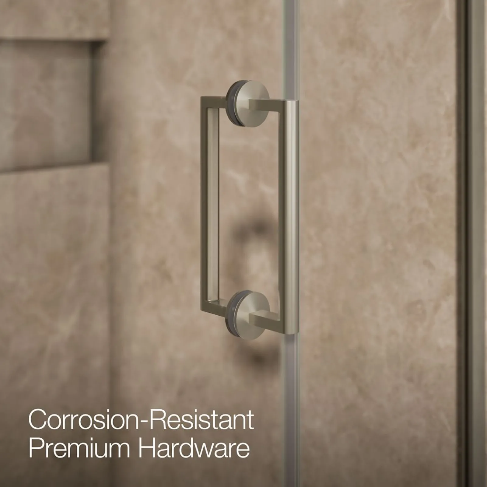 45-1/4"-46" W x 71-3/4" H pivot shower door with 3/8"-thick Crystal Clear glass^Kohler Hot