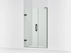 46"-46-3/4" W x 71-3/4" H pivot shower door with 3/8"-thick Crystal Clear glass^Kohler Hot