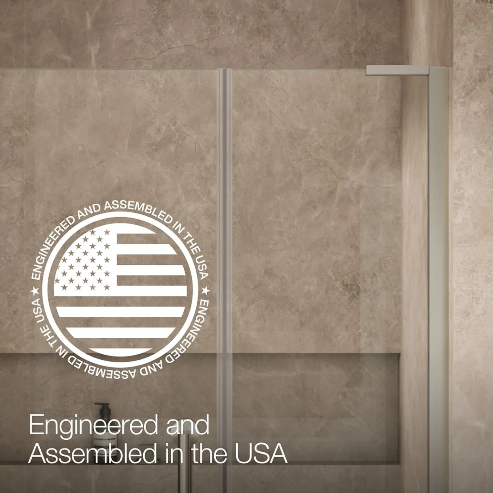 46"-46-3/4" W x 71-3/4" H pivot shower door with 3/8"-thick Crystal Clear glass^Kohler Hot