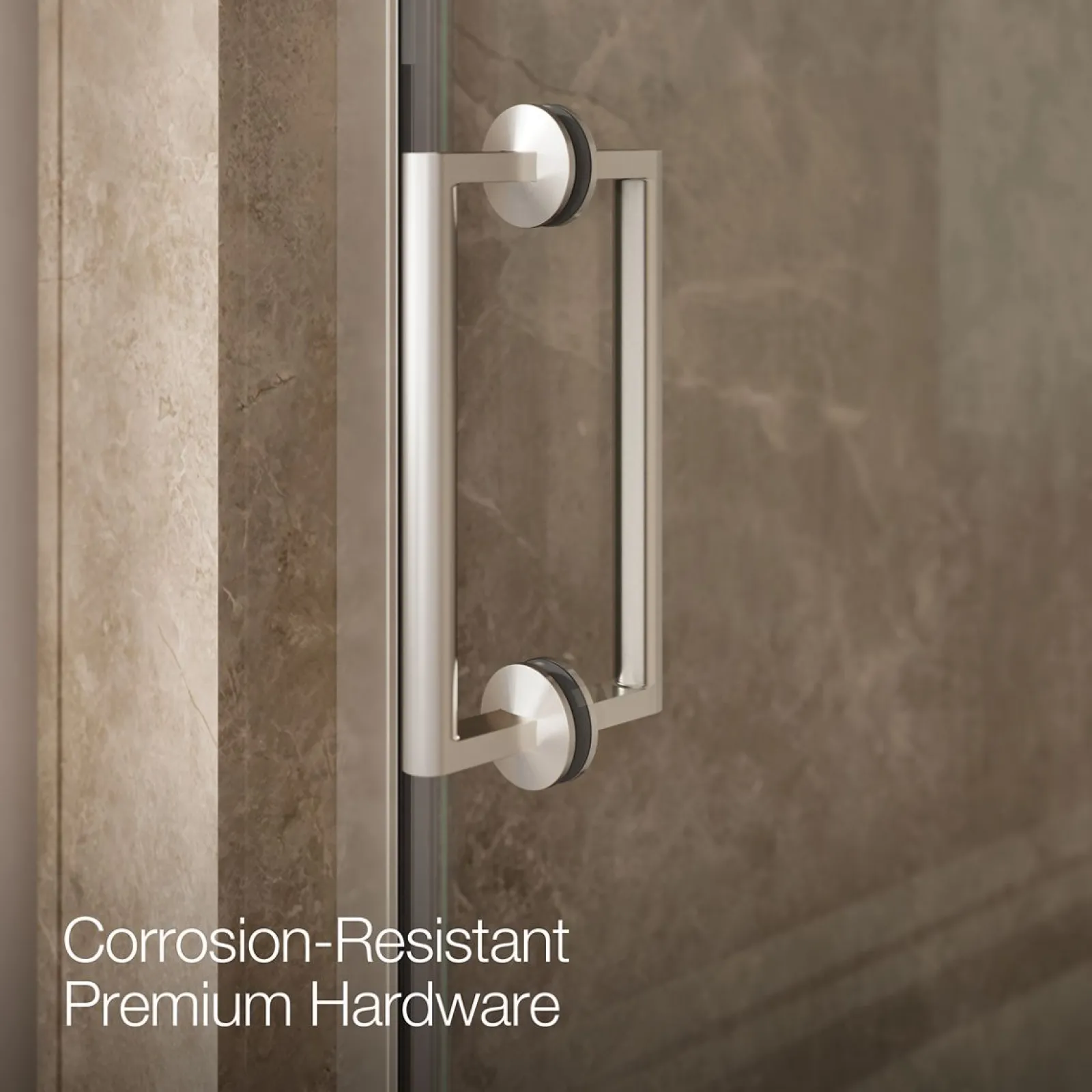 29-5/8"-30-3/8" W x 71-5/8" H pivot shower door with 3/8"-thick Crystal Clear glass^Kohler New