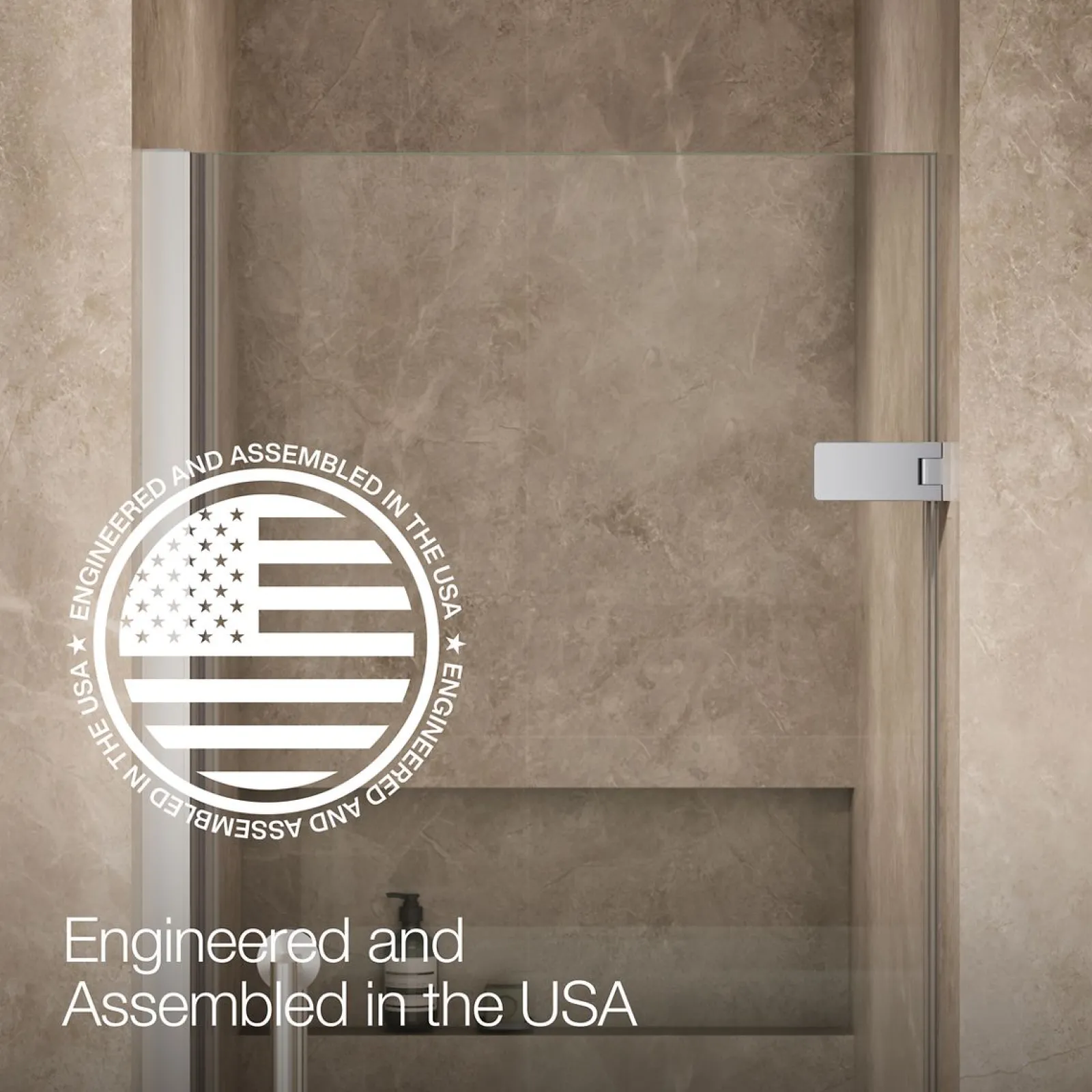 29-5/8"-30-3/8" W x 71-5/8" H pivot shower door with 3/8"-thick Crystal Clear glass^Kohler New