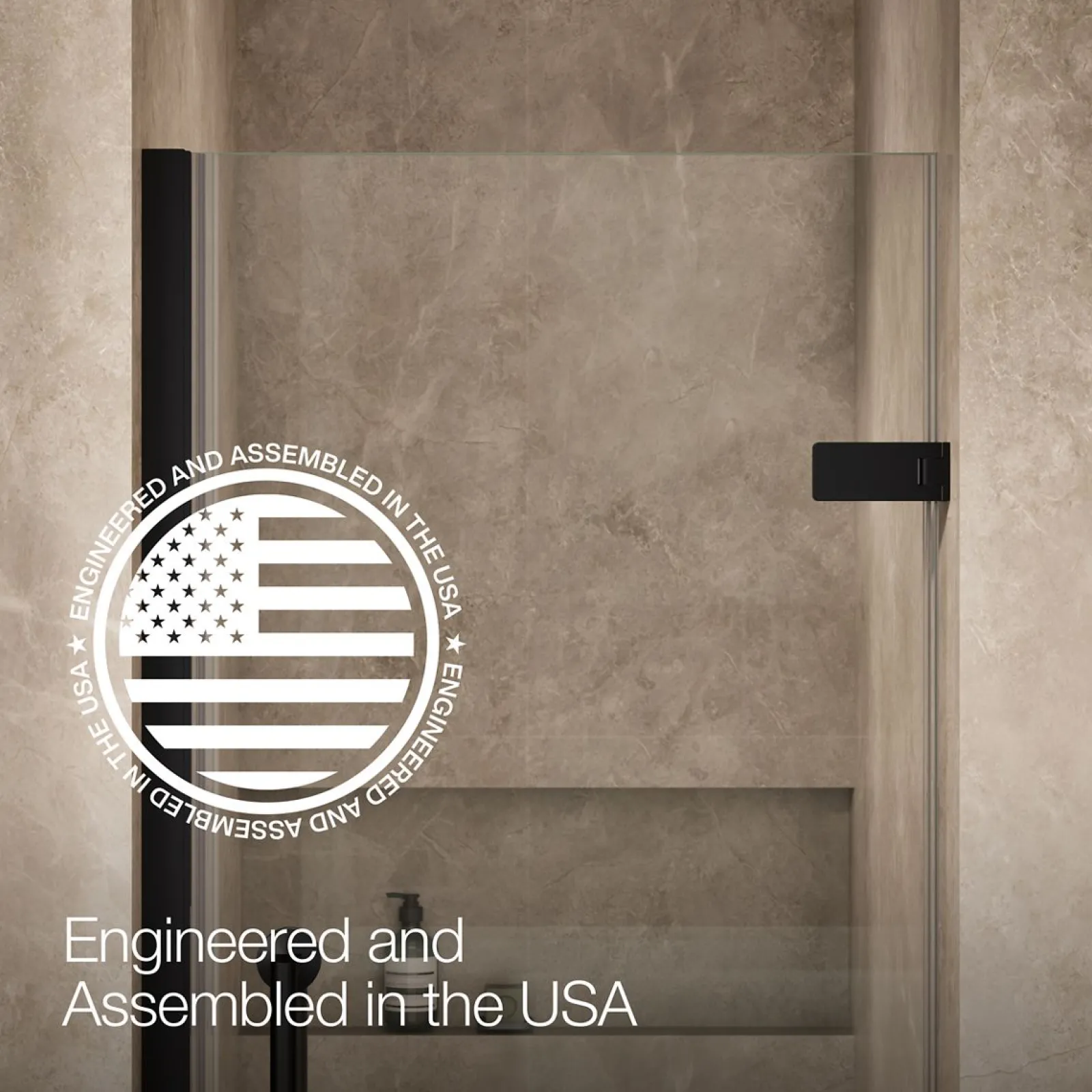 29-5/8"-30-3/8" W x 71-5/8" H pivot shower door with 3/8"-thick Crystal Clear glass^Kohler New