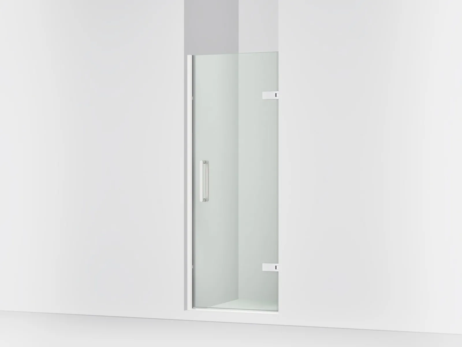 27-5/8"-28-3/8" W x 71-5/8" H pivot shower door with 3/8"-thick Crystal Clear glass^Kohler New
