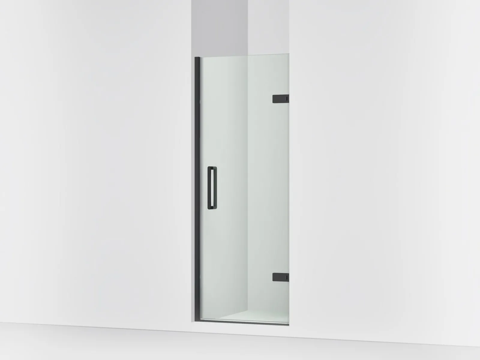 27-5/8"-28-3/8" W x 71-5/8" H pivot shower door with 3/8"-thick Crystal Clear glass^Kohler New