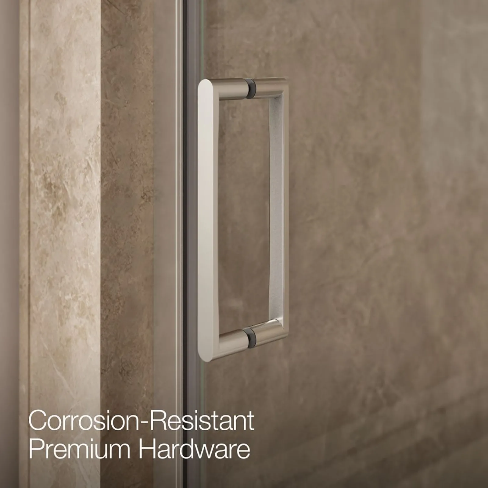 27-5/8"-28-3/8" W x 71-5/8" H pivot shower door with 3/8"-thick Crystal Clear glass^Kohler New