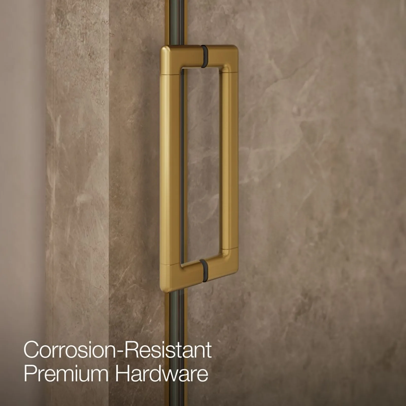 42"-48" W x 76" H pivot shower door with 5/16"-thick Crystal Clear glass^Kohler Best