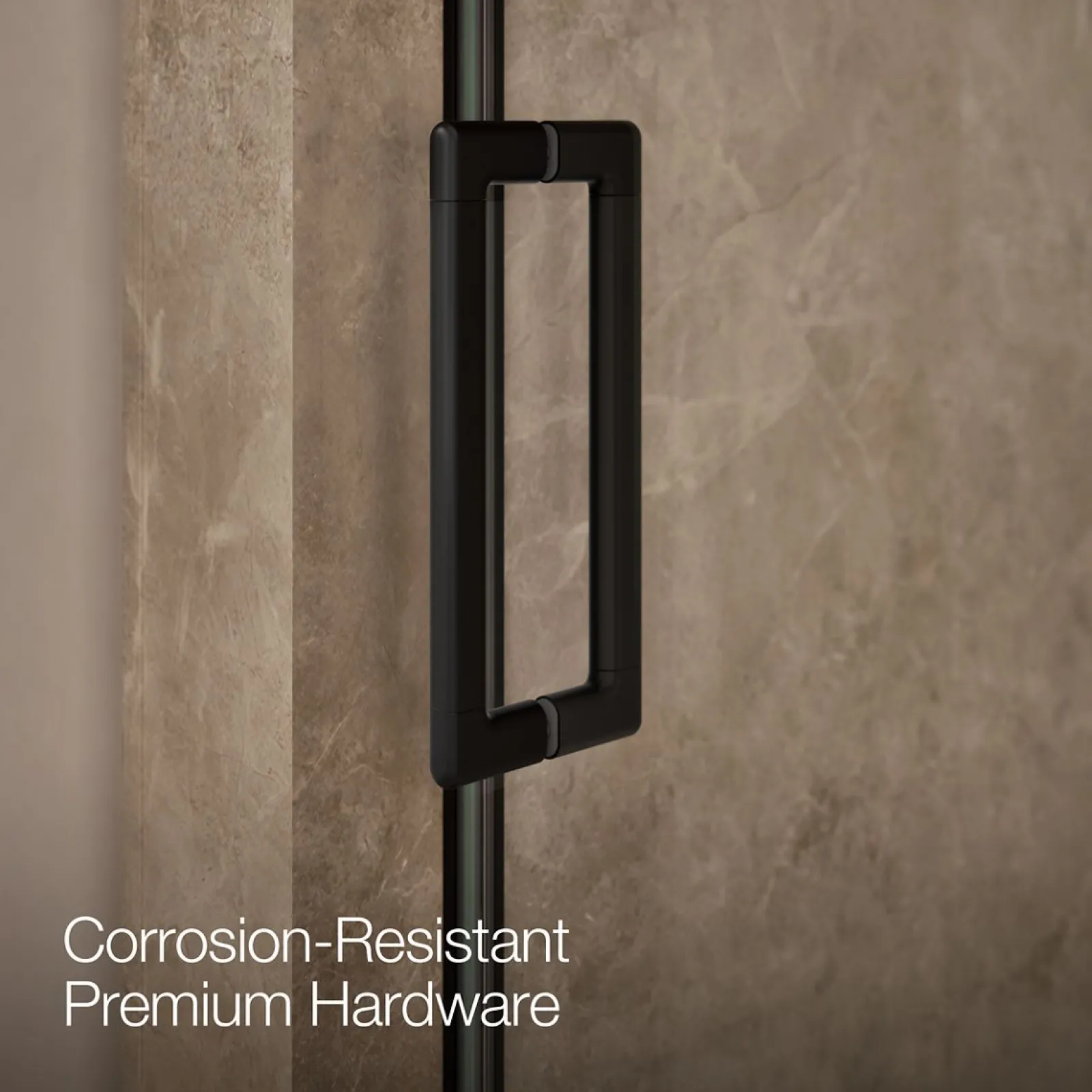 42"-48" W x 76" H pivot shower door with 5/16"-thick Crystal Clear glass^Kohler Best