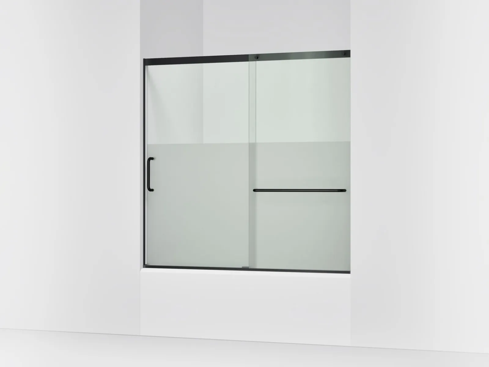 56-1/4"-59-5/8" W x 56-3/4" H sliding bath door with 5/16"-thick Crystal Clear glass^Kohler Sale