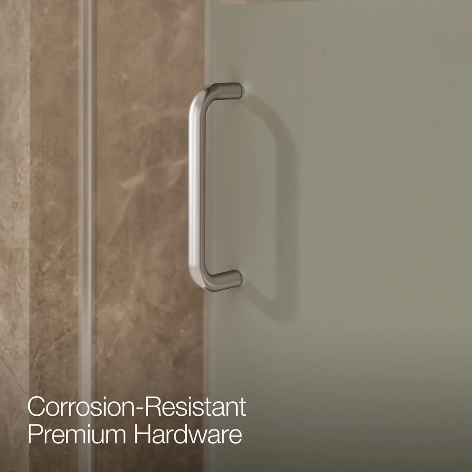 56-1/4"-59-5/8" W x 56-3/4" H sliding bath door with 5/16"-thick Crystal Clear glass^Kohler Sale