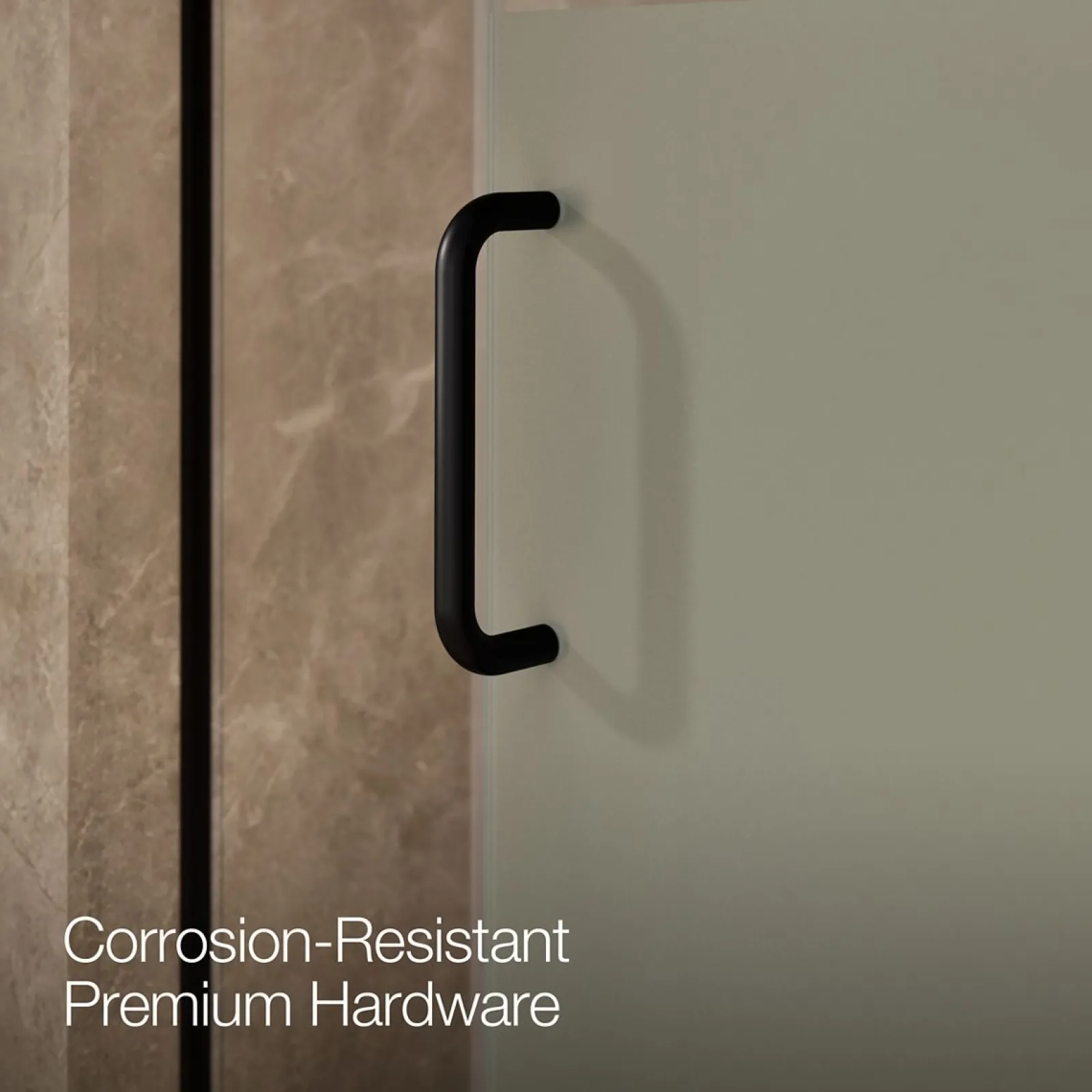 56-1/4"-59-5/8" W x 56-3/4" H sliding bath door with 5/16"-thick Crystal Clear glass^Kohler Sale