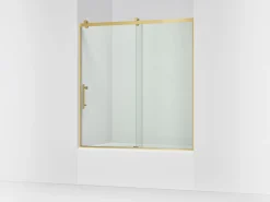 56-5/8"-59-5/8" W x 62-1/2" H sliding bath door with 3/8"-thick Crystal Clear glass^Kohler Online