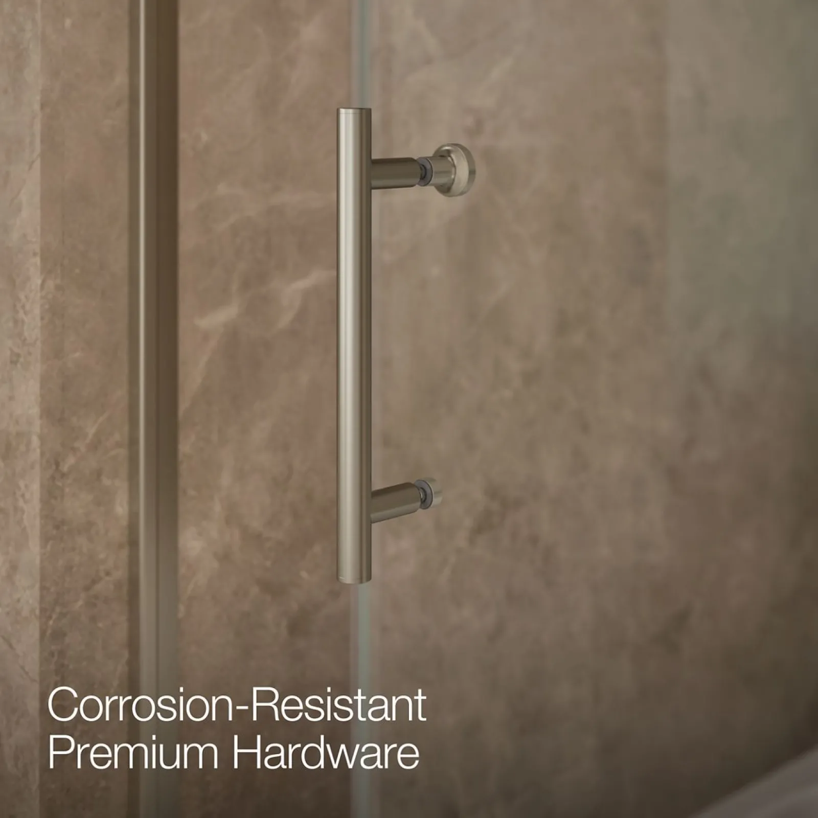 56-5/8"-59-5/8" W x 62-1/2" H sliding bath door with 3/8"-thick Crystal Clear glass^Kohler Online