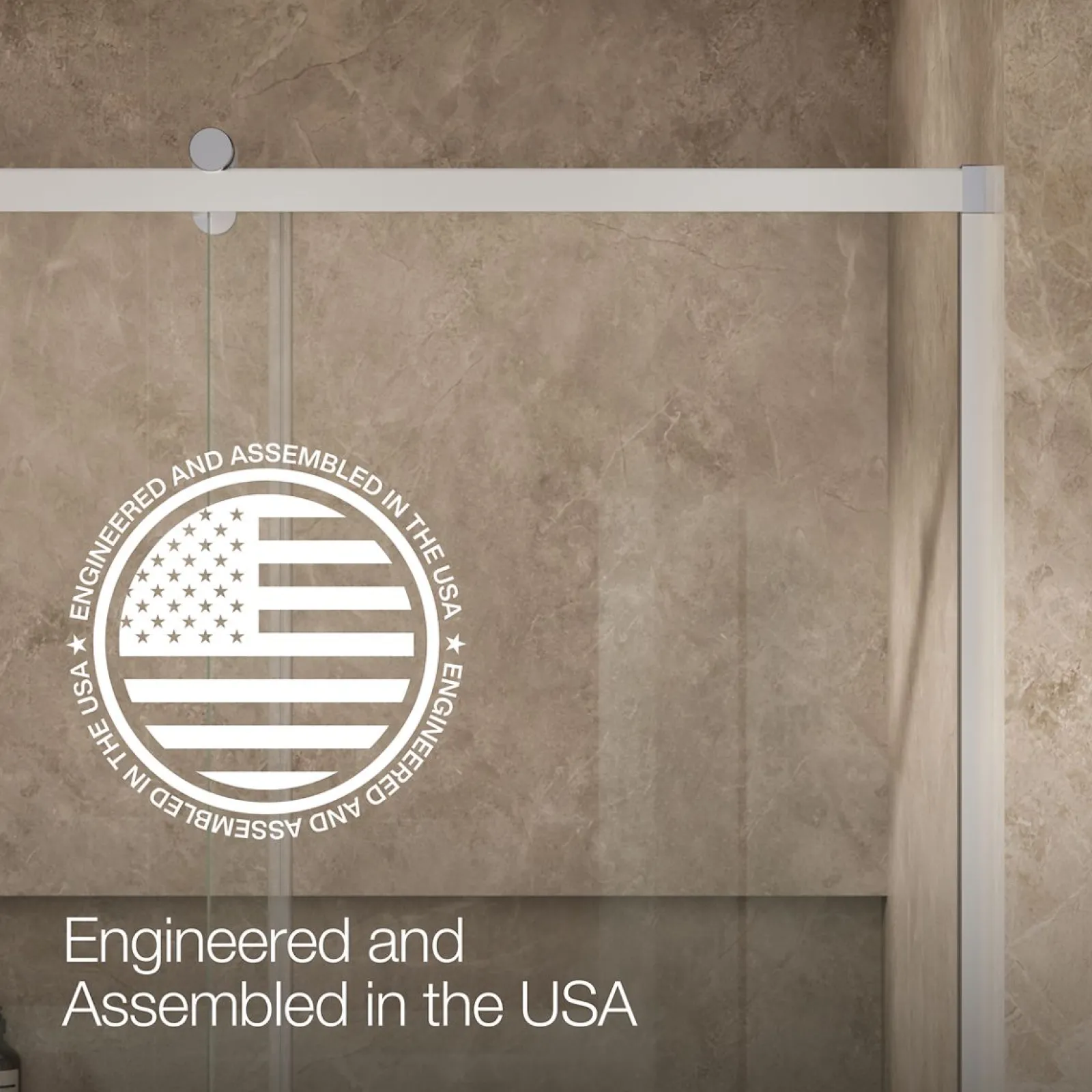 56-5/8"-59-5/8" W x 62-1/2" H sliding bath door with 3/8"-thick Crystal Clear glass^Kohler Online