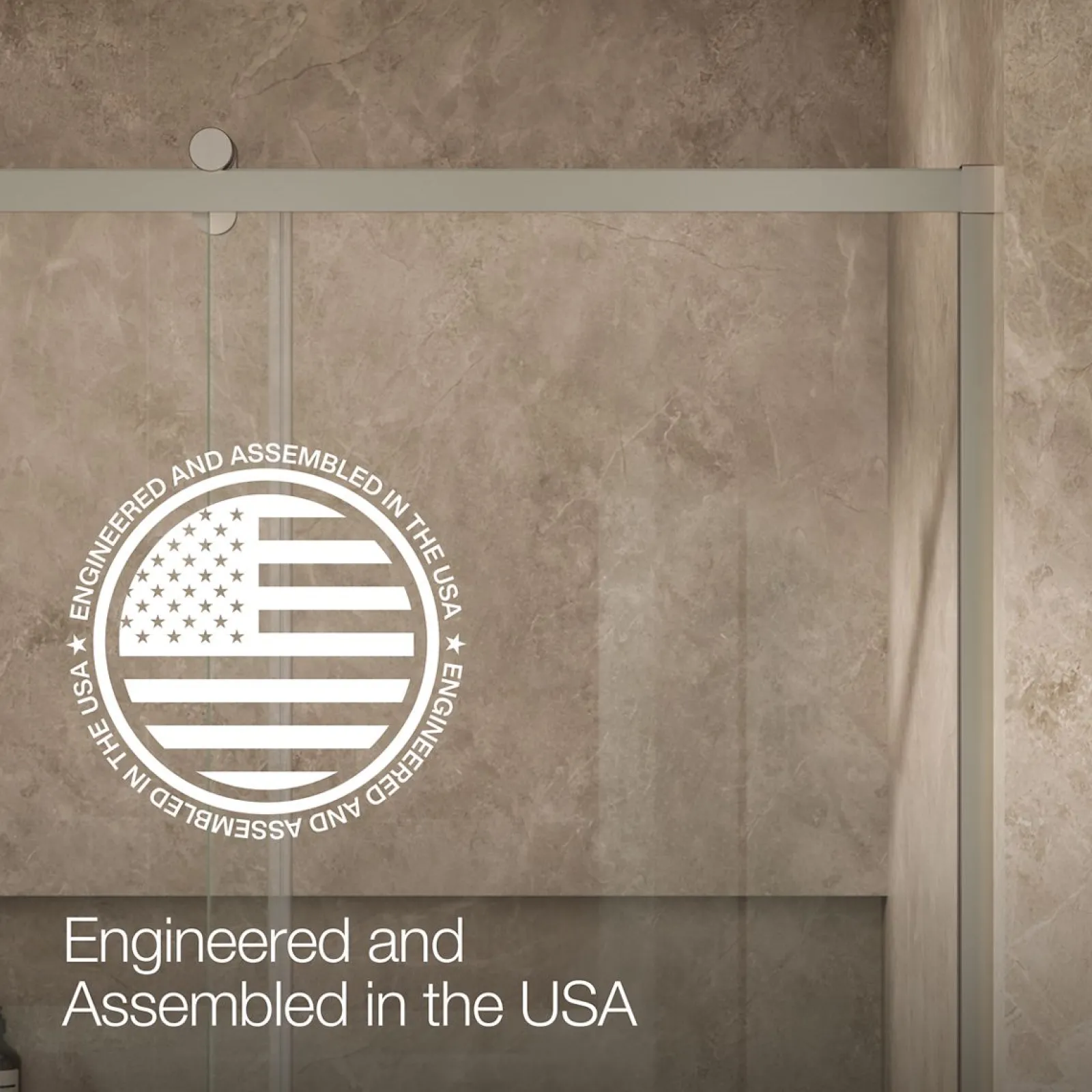 56-5/8"-59-5/8" W x 62-1/2" H sliding bath door with 3/8"-thick Crystal Clear glass^Kohler Online