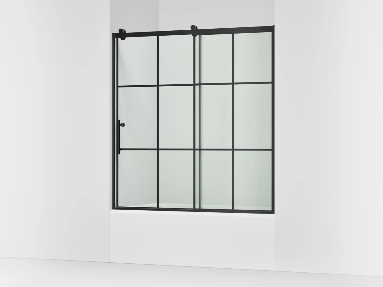 56-5/8"-59-5/8" W x 62-1/2" H sliding bath door with 3/8"-thick Crystal Clear glass^Kohler Best